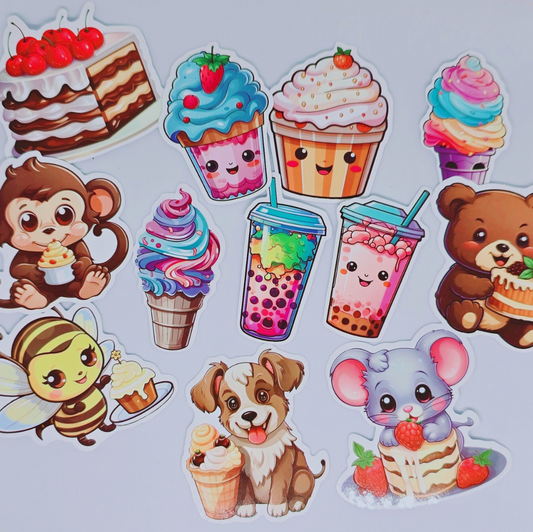 10 PIECES MIXED STICKERS